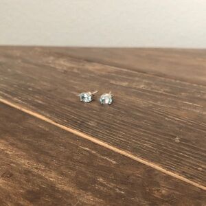 Elegant Blue Topaz Stud Earrings